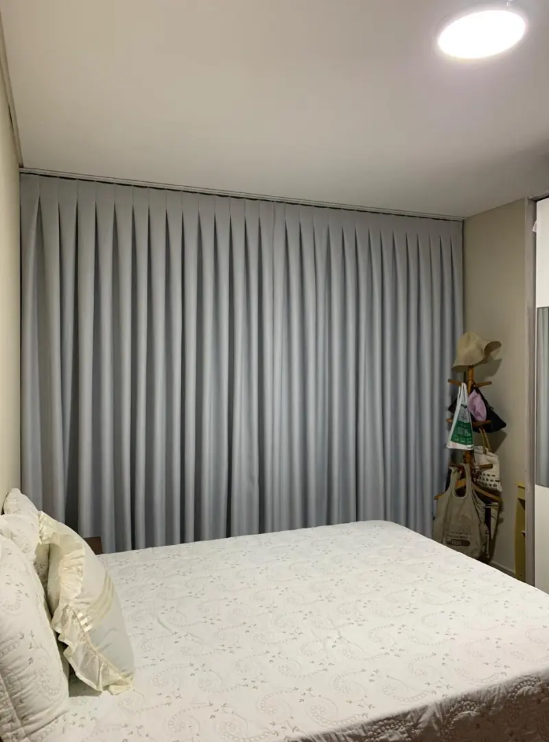 Cortina Prega Macho sob medida em quarto, Artmari Decor Piçarras SC